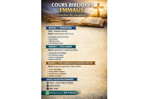 📘 ÉCOLE BIBLIQUE EMMAÜS - 📝 CENTRES D’INSCRIPTION PERMANENTS